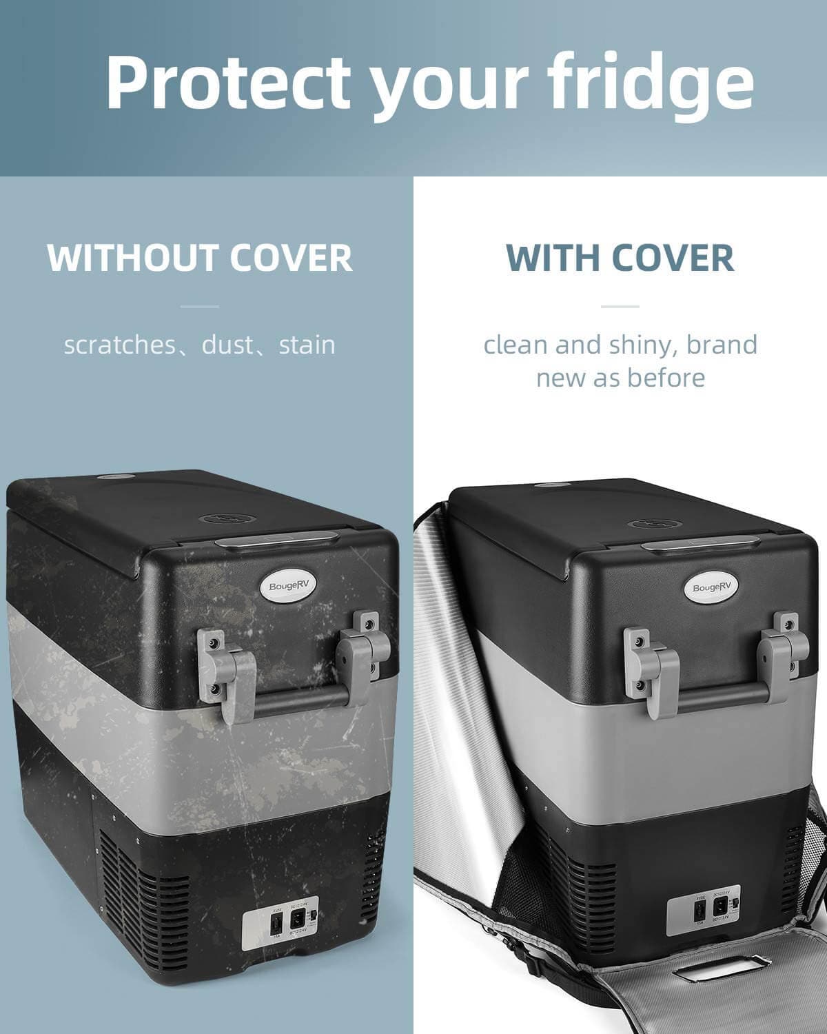 BougeRV 12V 53 Quart (50L) Portable Car Fridge Cover | A3001-01805